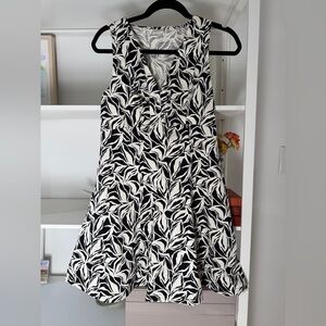 A New Day Fit & Flare Mini Dress in Black/White Floral, 8